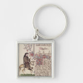 ジェフリー・チョーサーファクシミリのポートレートからの キーホルダー (正面)