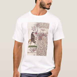 ジェフリー・チョーサーファクシミリのポートレートからの Tシャツ