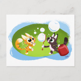 ジェフ吹・ウィリスのBUBBLES CATS ポストカード