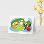 ジェフ吹・ウィリスのBUBBLES CATS (内空白の部) カード (黄色い花)