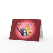 ジェフ・ウィリスアートのバレンタイン猫ハグ