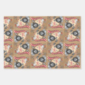 ジェフ・ウィリス・アートによるキャンディ・ケーン・キリン&フレンズ ラッピングペーパーシート (正面)