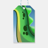 ジェフ・ウィリス・アートによる謎のロングネック恐竜 ギフトタグ (正面)