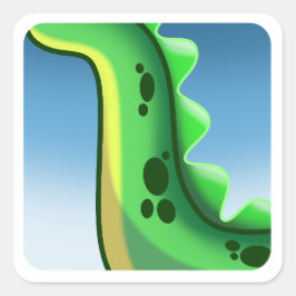 ジェフ・ウィリス・アートによる謎のロングネック恐竜 スクエアシール