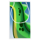 ジェフ・ウィリス・アートによる謎のロングネック恐竜 スモールペーパーバッグ (裏面)