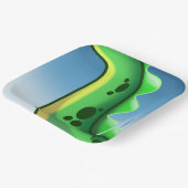 ジェフ・ウィリス・アートによる謎のロングネック恐竜 ペーパープレート (傾斜あり)