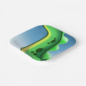 ジェフ・ウィリス・アートによる謎のロングネック恐竜 ペーパープレート (傾斜あり)