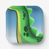 ジェフ・ウィリス・アートによる謎のロングネック恐竜 ペーパープレート (正面)