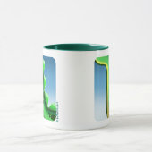 ジェフ・ウィリス・アートによる謎のロングネック恐竜 マグカップ (中央)