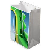 ジェフ・ウィリス・アートによる謎のロングネック恐竜 ミディアムペーパーバッグ (正面アングル)