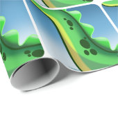 ジェフ・ウィリス・アートによる謎のロングネック恐竜 ラッピングペーパー (ロールコーナー)