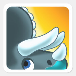 ジェフ・ウィリス・アートによる謎の角化した恐竜 スクエアシール