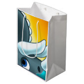 ジェフ・ウィリス・アートによる謎の角化した恐竜 ミディアムペーパーバッグ (正面アングル)