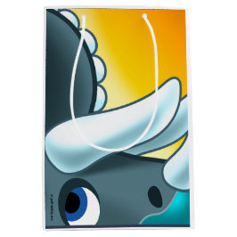 ジェフ・ウィリス・アートによる謎の角化した恐竜 ミディアムペーパーバッグ