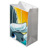 ジェフ・ウィリス・アートによる謎の角化した恐竜 ミディアムペーパーバッグ (裏面アングル)