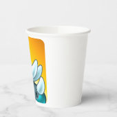 ジェフ・ウィリス・アートによる謎の角化した恐竜 紙コップ (左)