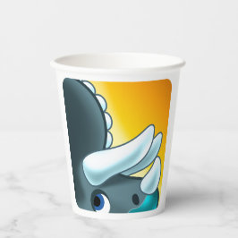 ジェフ・ウィリス・アートによる謎の角化した恐竜 紙コップ