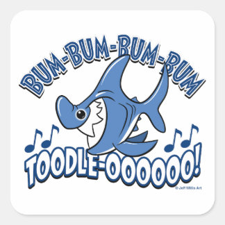 ジェフ・ウィリス・アートによるBUM BUM SHARK スクエアシール