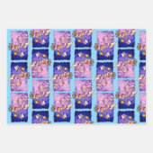 ジェフ・ウィリス・アートの夢の大きなクリスマスのトナカイ ラッピングペーパーシート (正面3)