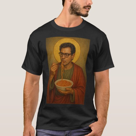 ジェフ・ゴールドブラムのスパゲッティ食事 Tシャツ (正面)