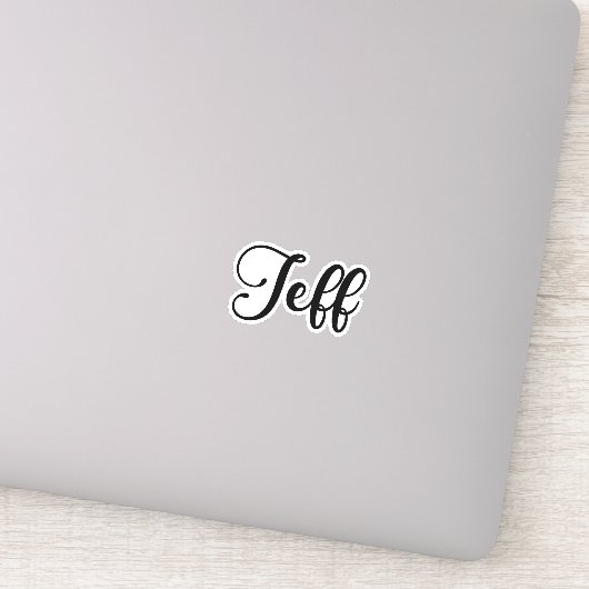 ジェフ ネーム - 手書きカリグラフィー シール (詳細)
