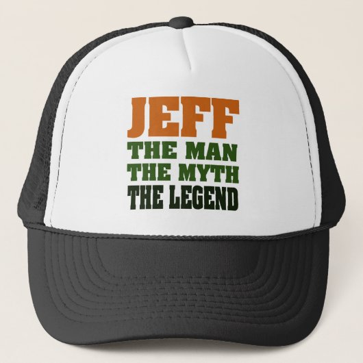 ジェフ-人、神話、伝説! キャップ (正面)