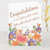 ジェホバ証人JWバプテスギフトグリーティングカード カード (黄色い花)