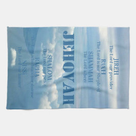 ジェホヴァジレシャロムラファブルースカイホワイトクラウド キッチンタオル