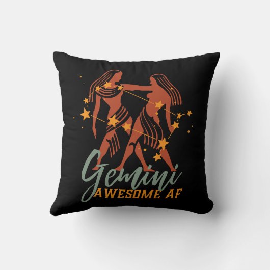 ジェミおもしろいニ〔占星術の〕十二宮図星占素晴らしいAF クッション (裏面)