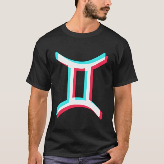ジェミニのためのデザインとふたご座 Tシャツ (正面)