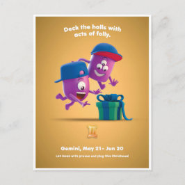 ジェミニのクリスマスポストカード ポストカード