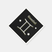 ジェミニのクロム記号 スタンダードカクテルナプキン (角)