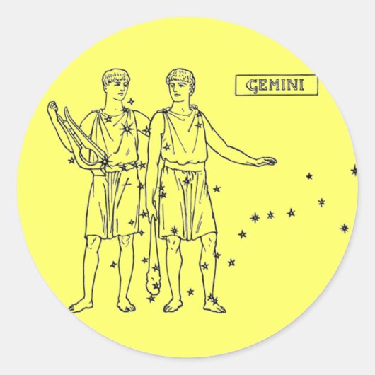 ジェミニのステッカー ラウンドシール (正面)
