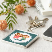 ジェミニは私の〔占星術の〕十二宮図サイン キーホルダー (側面)