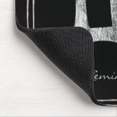 ジェミニは銀を打ち付けた星占いのシンボル マウスパッド (コーナー)