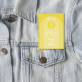 ジェミニアストロロジー〔占星術の〕十二宮図サインフォトカスタム誕生日 缶バッジ (インサイチュ)