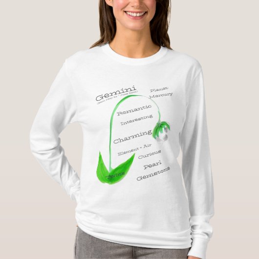 ジェミニウェアラブル誕生日占星術 Tシャツ (正面)