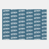 ジェミニウォーターカラーブル〔占星術の〕十二宮図テーマ誕生日パーティー ラッピングペーパーシート (正面3)