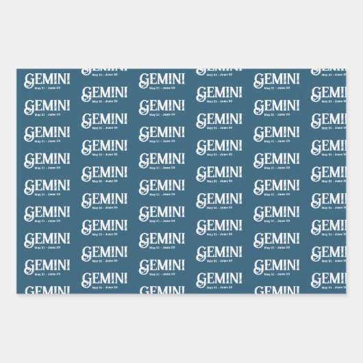ジェミニウォーターカラーブル〔占星術の〕十二宮図テーマ誕生日パーティー ラッピングペーパーシート (正面3)