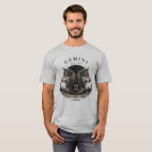 ジェミニウルフ星座メンズTシャツ Tシャツ (正面フル)