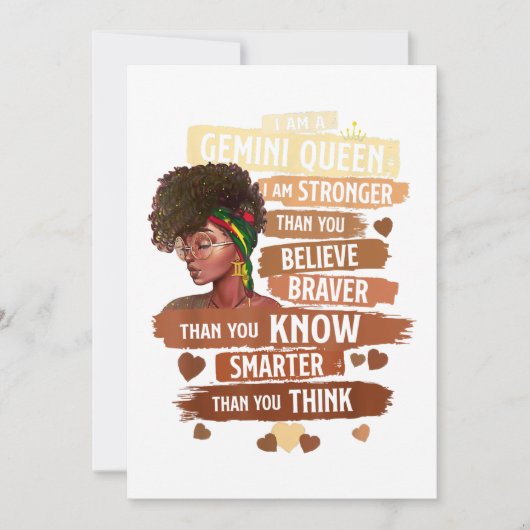 ジェミニクイーンスウィートアスカイ誕生日ギフト 招待状 (正面)