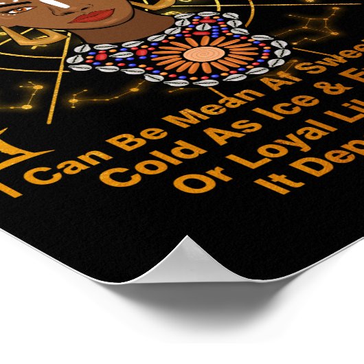 ジェミニクイーンスウィートアズキャンディ誕生日ブラックウィメンズ ポスター (角)