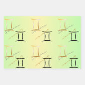 ジェミニコロストロギー誕生日 ラッピングペーパーシート (正面2)