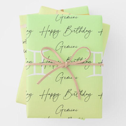 ジェミニコロストロギー誕生日 ラッピングペーパーシート (インサイチュ)