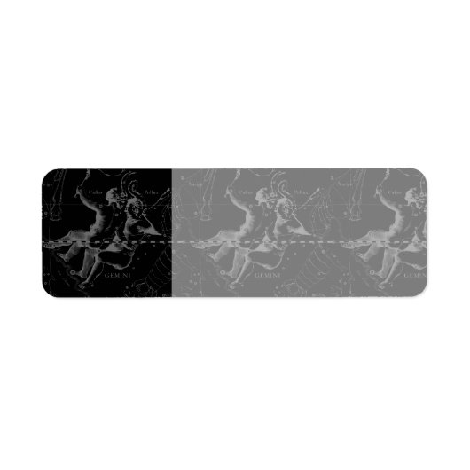 ジェミニコンステレーションマップ版木、銅版、版画バイヘベリウス ラベル (正面)