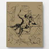 ジェミニコンステレーション〔占星術の〕十二宮図ヘベリウス1690 フォトプラーク (正面)