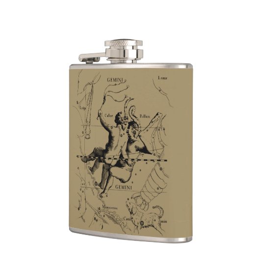 ジェミニコンステレーション〔占星術の〕十二宮図ヘベリウス1690 フラスク (左)