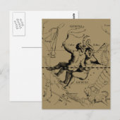 ジェミニコンステレーション〔占星術の〕十二宮図ヘベリウス1690 ポストカード (正面/裏面)