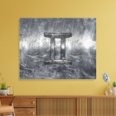 ジェミニサインイ動揺してンシバー鋼スタイル キャンバスプリント (インサイチュ (リビング))