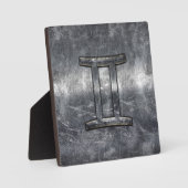 ジェミニサインイ動揺してンシバー鋼スタイル フォトプラーク (正面)